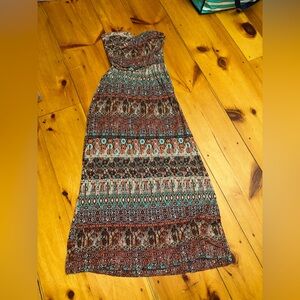 American Rag Women’s Strapless Boho Maxi Dress Size M